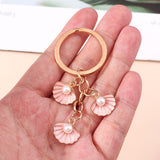 Pearl Seashell Keychain