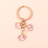 Pearl Seashell Keychain