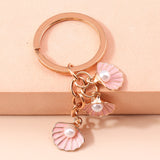 Pearl Seashell Keychain
