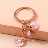 Pearl Seashell Keychain