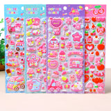 Pink Doodle Theme 3D Stickers