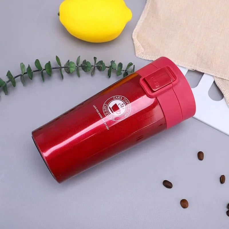 Hot Coffee Tumbler Vacuum Stainless Steel Coffee Cups Non Slip Travel Mug  (random Color)