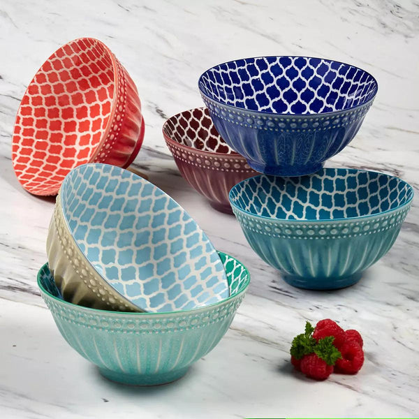 Abstract Porcelain Bowls (6 inches)