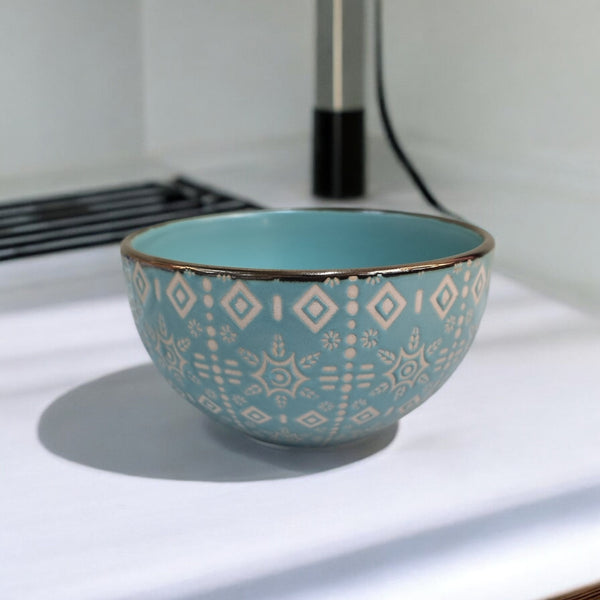 Teal Ceramic Bowl (5 Inch)