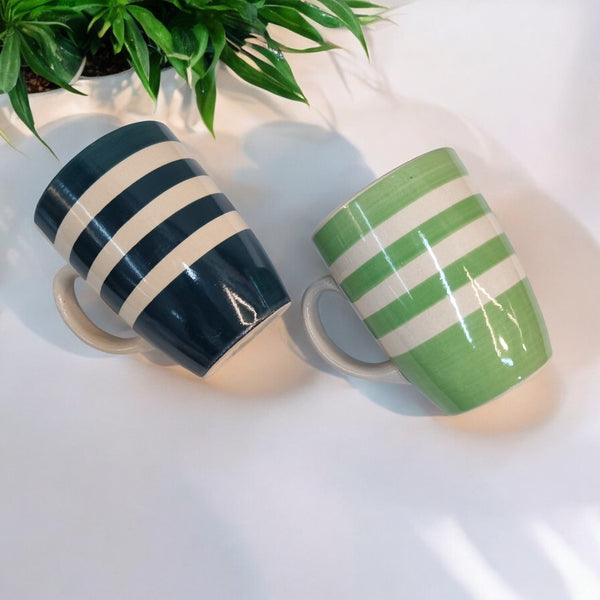 Striped Ceramic Mugs (280ml)