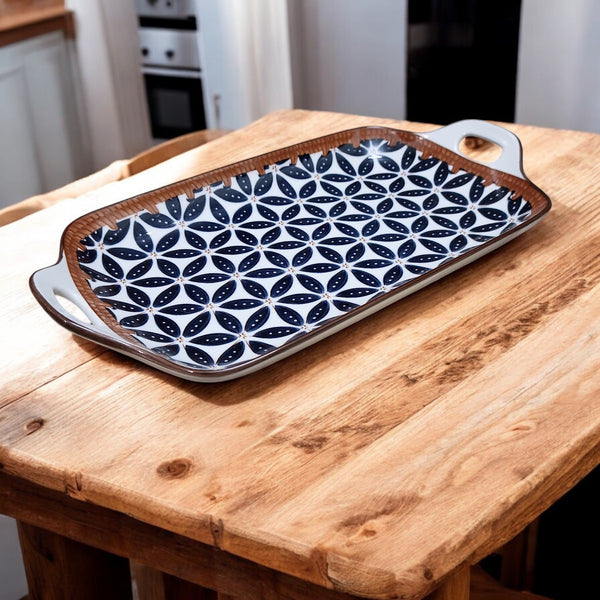 Starburst Series Ceramic Serving Tray (12 inch)