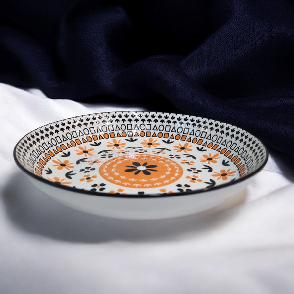 Intricate Floral Deep Plate (8 inch)