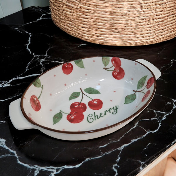 Cherry Delight Oval Serving Platter