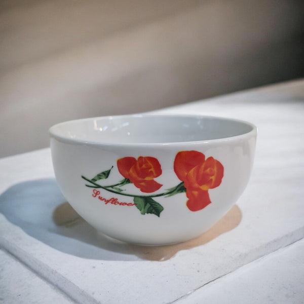 Sunflower Rose Ceramic Bowl