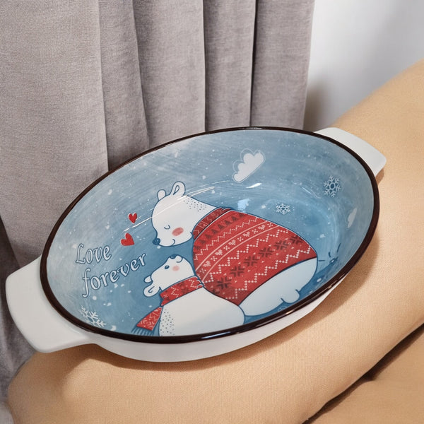 Winter Love Ceramic Platter