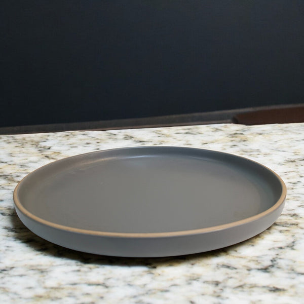 Slate Grey Ceramic Plate (8 Inch)