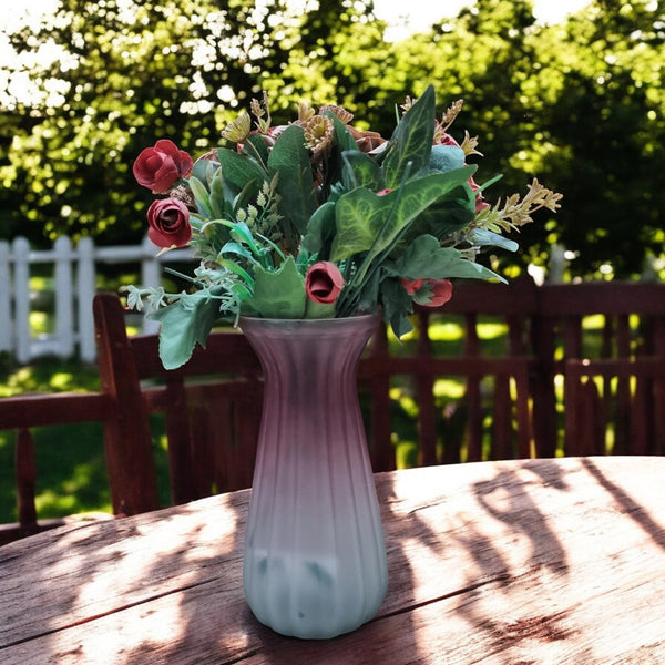 Floral Elegance Glass Vase