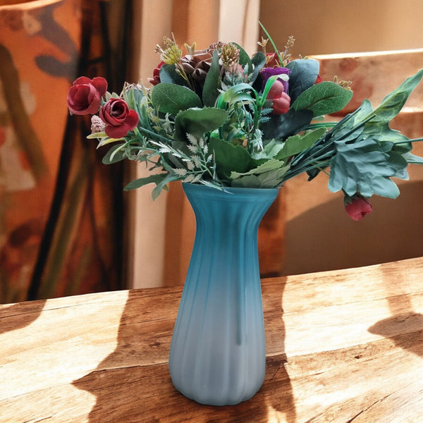 Blue Elegance Glass Vase