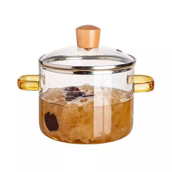 Classic Transparent Glass Stew Pot (3.2L)