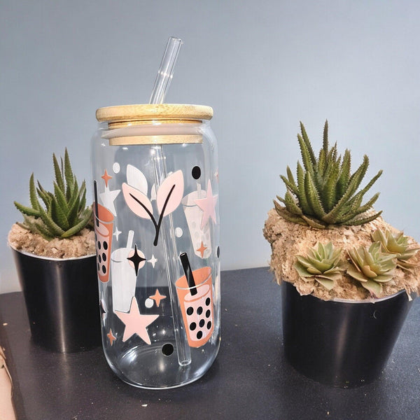 Bubble Tea Glass Tumbler (500ml)