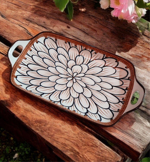 Scallop Series Ceramic Serving Tray (12 inch)