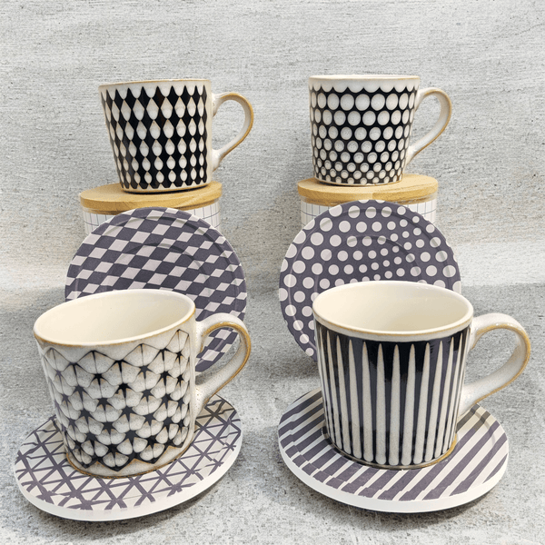 Umber Series - Ceramic Mugs with Coasters