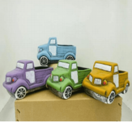 Vintage Truck Themed Plant Pots