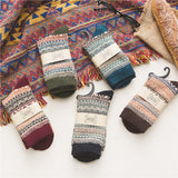 Stitch Pattern Long Woollen Socks