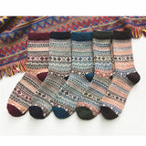 Stitch Pattern Long Woollen Socks