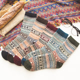 Stitch Pattern Long Woollen Socks