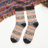 Stitch Pattern Long Woollen Socks