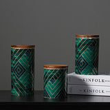 Ceramic Retro Earthenware Airtight Tea Canisters