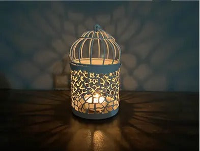White Lantern Candle Stand