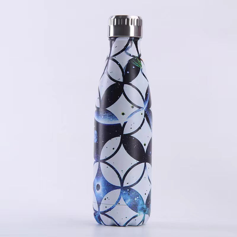 Sacred Geometry - Black Theme Water Bottle (500ml)