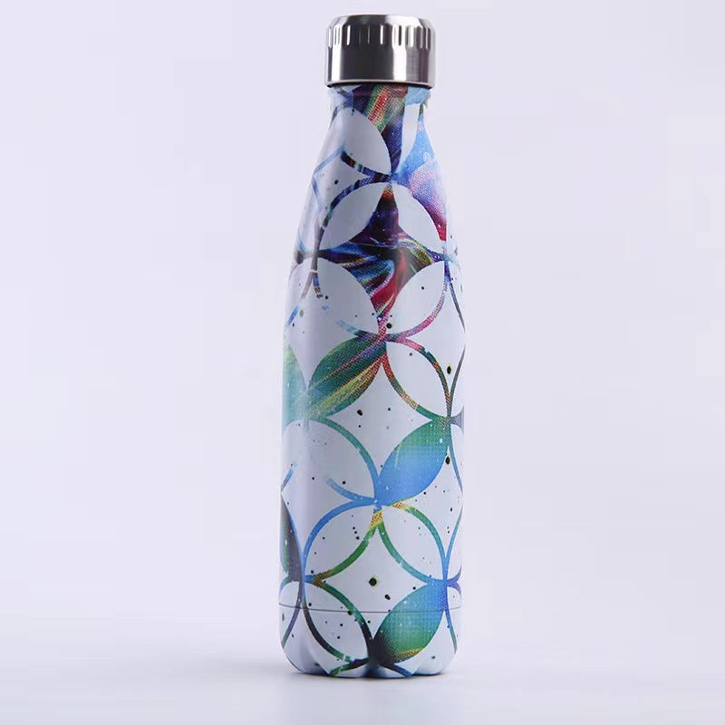 Sacred Geometry - Rainbow Theme Water Bottle (500ml)