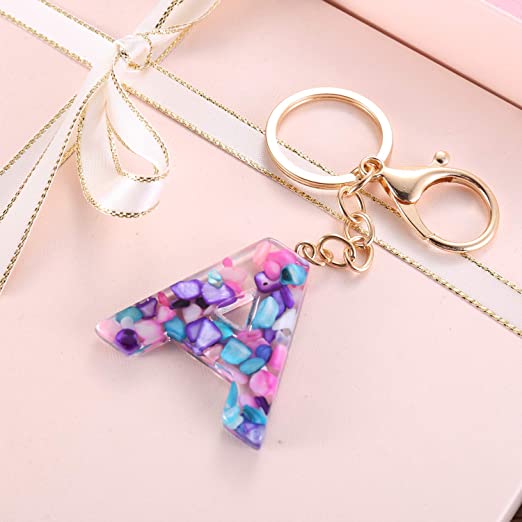 Multicolor Letter Keychain