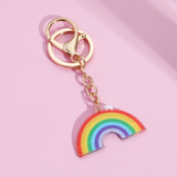 Resin Rainbow Keychain