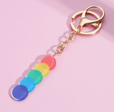 Rainbow Dots Keychain