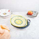 Mandala Round Platter With Handle