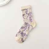 Purple Garden Socks